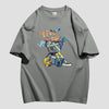 スタイルアップ カジュアル おしゃれ度高め プリント全5色 半袖Tシャツ<F-9437>
