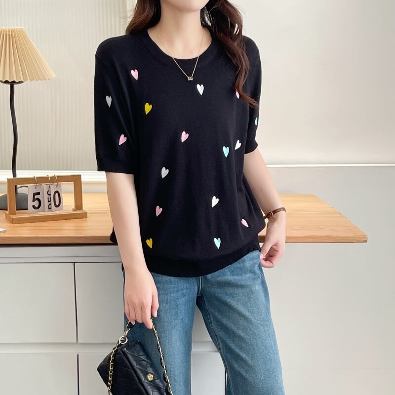 大活躍 好感度UP 海外トレンド カジュアル 全3色 半袖 Tシャツ ＜F-12038＞