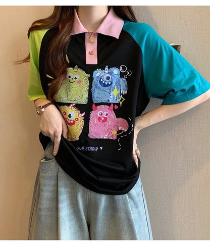 元気いっぱい   POLOネック Tシャツ 半袖 ＜F-2979＞
