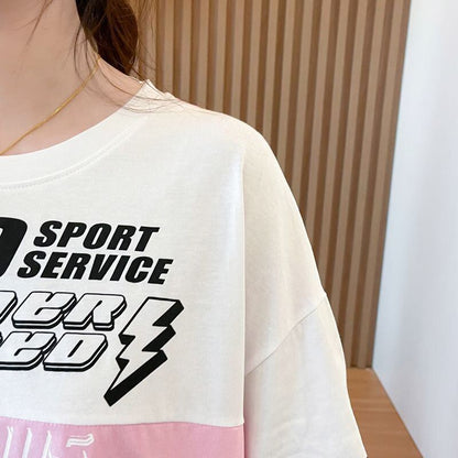 おすすめ 早い者勝ち 絶対流行 カジュアル 2色選択 Tシャツ<F-11582>