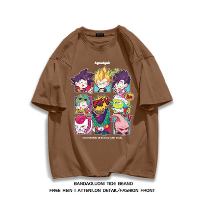 男女兼用 カジュアル プリント Tシャツ F-13295