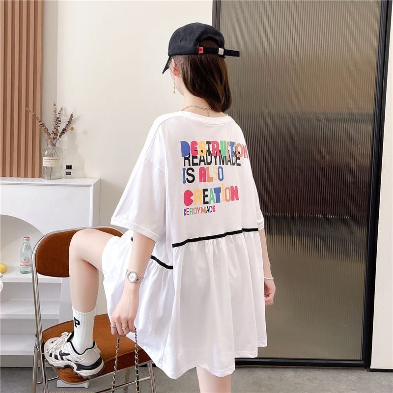 おすすめ スウィート ! 韓国系 ゆったりTシャツ半袖 全3色 <F-4943>