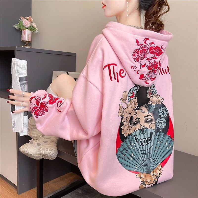 【裏起毛】デザイン性抜群グラフィックロゴプリントフード付き   パーカー全2色裏起毛トップス＜F-4290＞