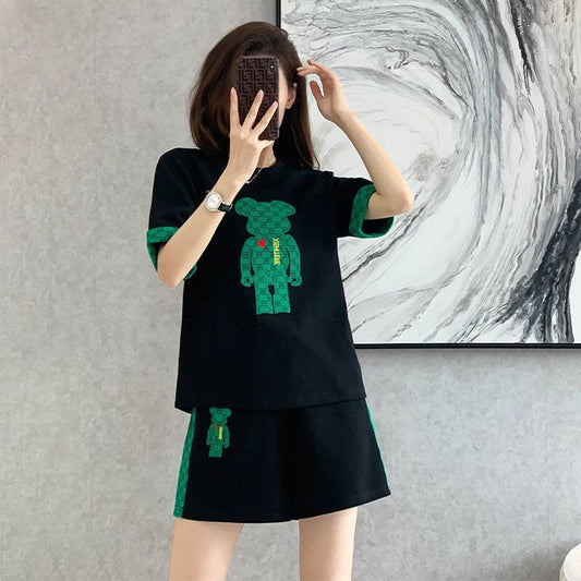 大好評 カジュアル 話題沸騰中 切り替え 全3色 半袖 Tシャツ ショートパンツ セットアップ ＜F-9007＞