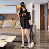 おしゃれ度高め レース 美人度アップ 切り替え プリント全4色 Tシャツ カットソー＜F-9213＞