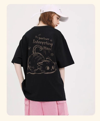 おすすめ 感満々 柔らかくて優しい印象 タイルアップ プリント 4色選択 半袖Tシャツ＜F-9317＞