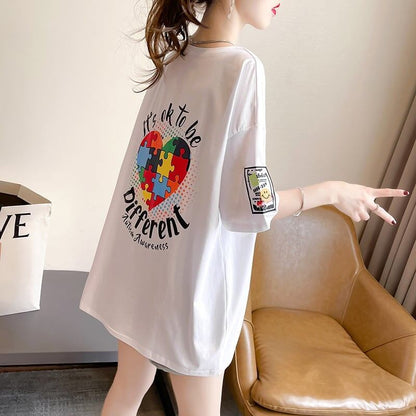 デザイン感   チャーミング Tシャツ カットソー＜F-3409＞