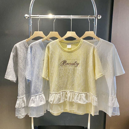 おすすめ 好感度UP 美人度アップ カジュアル 全4色 半袖 Tシャツ ＜F-11213＞