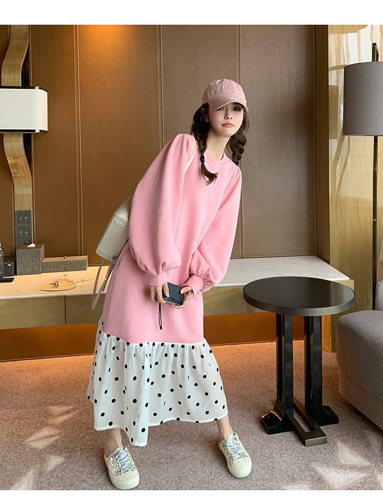 【半額！期間限定！！】超人気 オシャレ 都市ファッショ デザイン ファッション感満々 切り替え ワンピースF-9700
