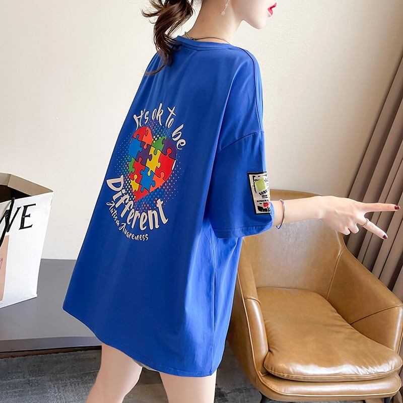 デザイン感   チャーミング Tシャツ カットソー＜F-3409＞