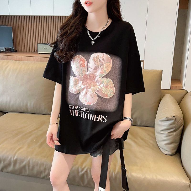 超人気 切り替え カジュアル プリント全3色 半袖Tシャツ カットソー ＜F-8609＞