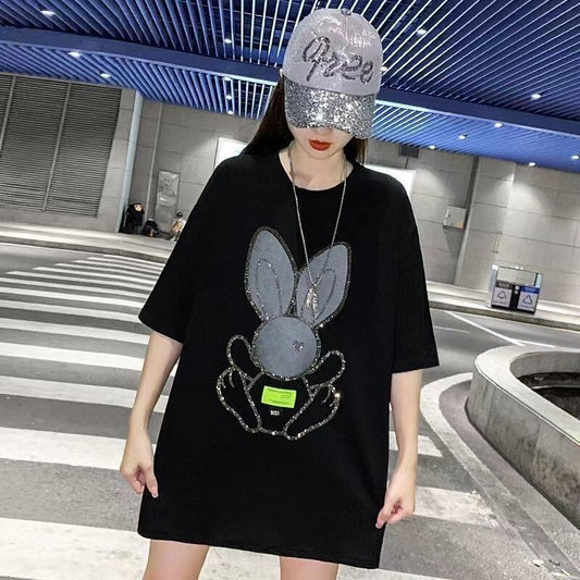 着回し力抜群 ホットダイヤモンド 新作 全2色 半袖Tシャツ カットソー ＜F-8703＞