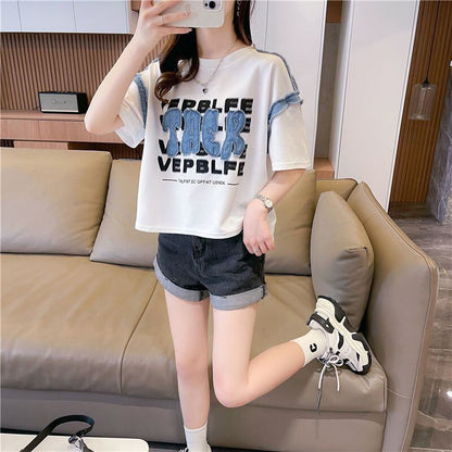 着回し力抜群 早い者勝ち 絶対流行 カジュアル 2色選択 Tシャツ<F-11645>