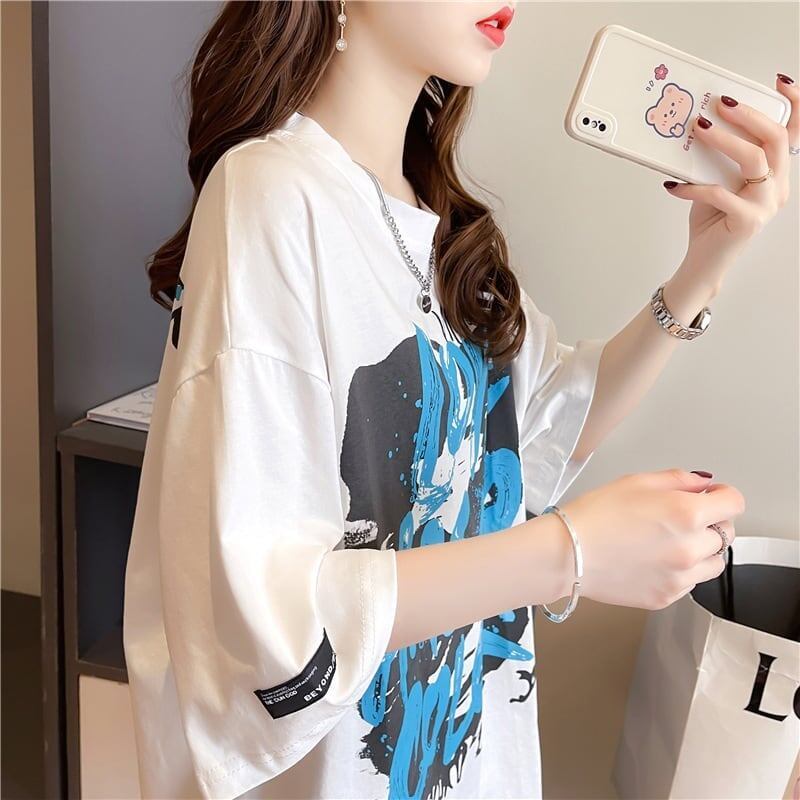 個性的なデザイン   一目惚れ Tシャツ カットソー＜F-3400＞