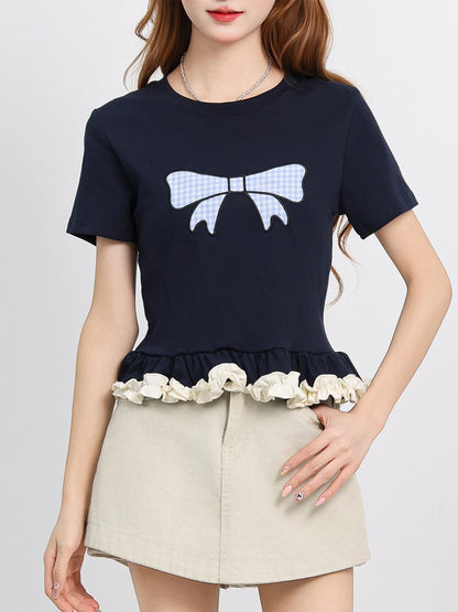 売れ筋 大好評 エレガント 好感度UP カジュアル Tシャツ＜F-12081＞