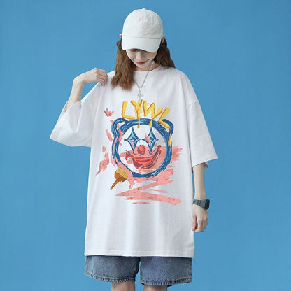 話題沸騰中   カジュアル 2色半袖Tシャツ＜F-8159＞