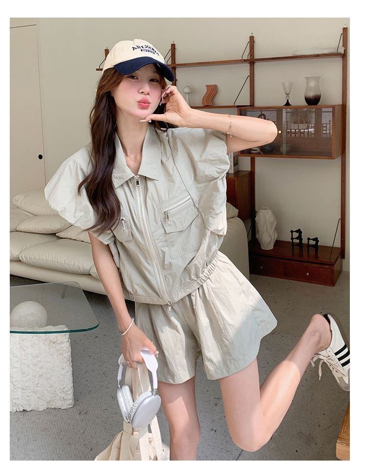 ファッション デニム 個性派 半袖Ｔシャツⅹパンツセット<F-11726>