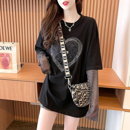 個性的なデザイン   日焼け対策 Tシャツ カットソー＜F-3003＞