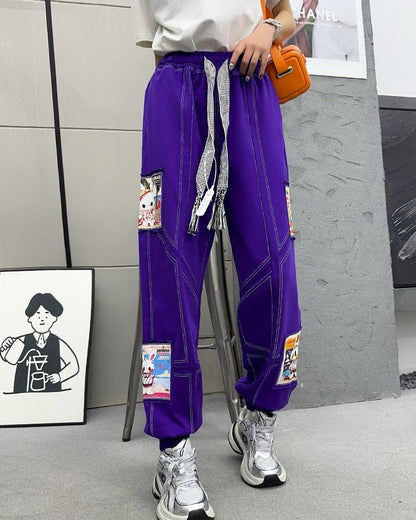 【数量限定】売り切れ必至 カジュアル ファッション 上品 切り替え パンツ<F-4916>