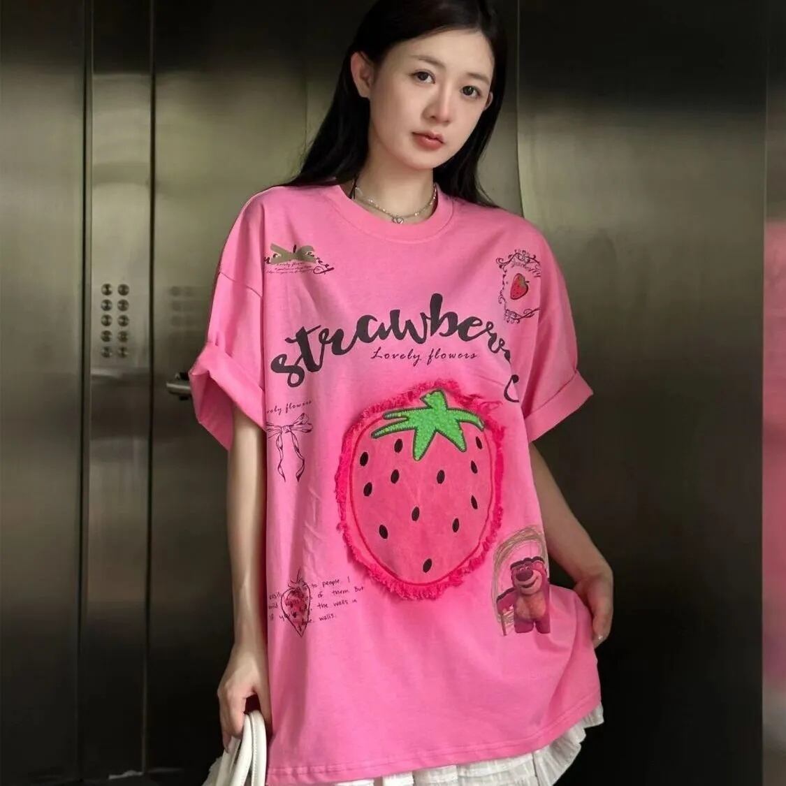 売れ筋 美人度アップ 大好評 好感度UP カジュアル 全4色 半袖 Tシャツ ＜F-11287＞