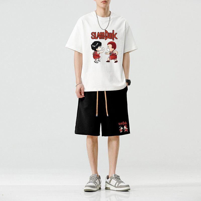 今季マストバイ ファッション男女兼用 超人気 半袖Ｔシャツⅹパンツセット全6色F-6695