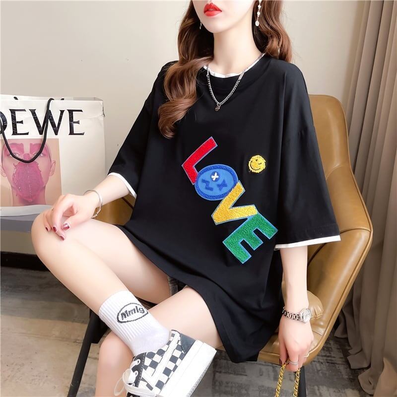スタイリッシュ   一目惚れ Tシャツ カットソー＜F-3007＞