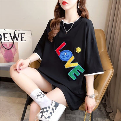 スタイリッシュ   一目惚れ Tシャツ カットソー＜F-3007＞