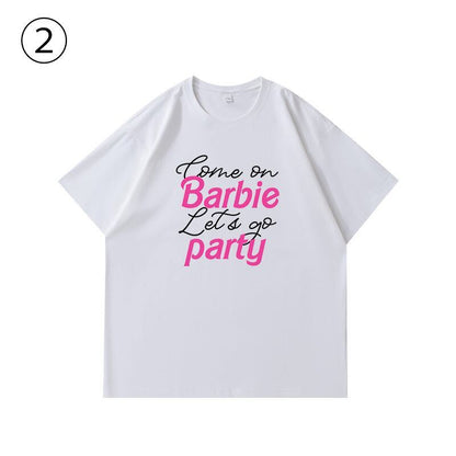 絶対流行 カジュアル 早い者勝ち ルーズ プリント全3色 2種選択可 男女兼用 半袖TシャツF-9030