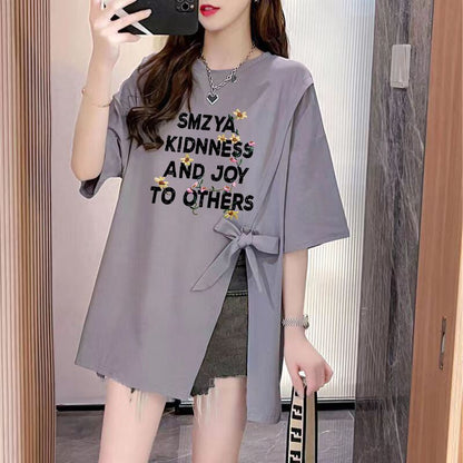 売れ筋 早い者勝ち 絶対流行 カジュアル 2色選択 Tシャツ<F-11608>
