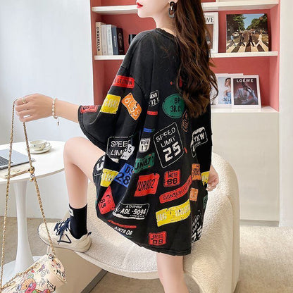 今季マストバイ 早い者勝ち 絶対流行 カジュアル 2色選択 Tシャツ<F-11563>