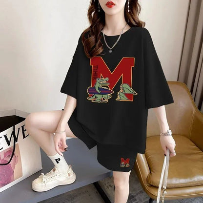 話題沸騰中 カジュアル 真夏も快適 全4色 半袖 Tシャツ ショートパンツ セットアップ ＜F-6760＞