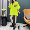 デザイン感 切り替え チャーミング プリント Tシャツ カットソー＜F-3578＞