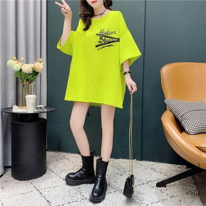 デザイン感 切り替え チャーミング プリント Tシャツ カットソー＜F-3578＞