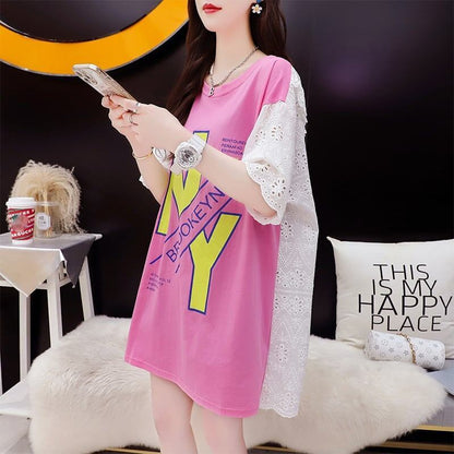 デザイン感   合わせやすい Tシャツ カットソー＜F-3095＞