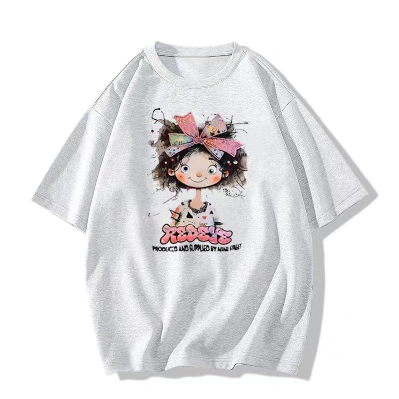 超人気 キュート カジュアル 全3色 半袖 Tシャツ <F-8670>