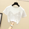 売り切れ必至 絶対流行 好感度UP 早い者勝ち カジュアル 2色選択 Tシャツ<F-11508>