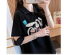 美人度アップ   可愛いウサギちゃん Tシャツ ゆったり半袖 ＜F-2956＞