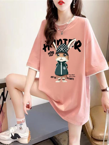 絶対欲しい プリント全4色 着心地抜群 Tシャツ カットソー＜F-8701＞