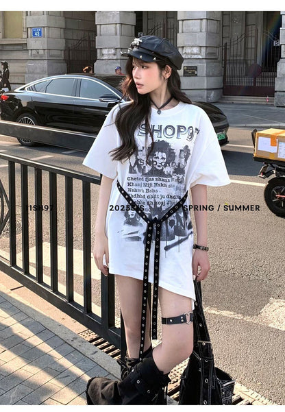 美人度アップ 絶対流行 売れ筋 早い者勝ち カジュアル 2色選択 Tシャツ<F-11522>