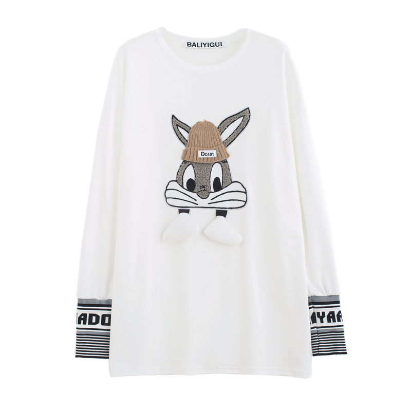 【秋の初めの割引！！】美人度アップ   ウサギちゃん 長袖Tシャツ ＜F-4007＞