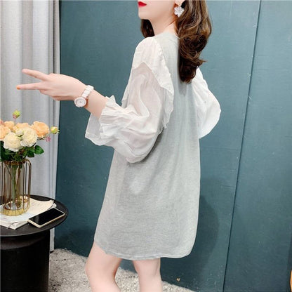 個性的なデザイン   スタイリッシュ Tシャツ カットソー＜F-3117＞