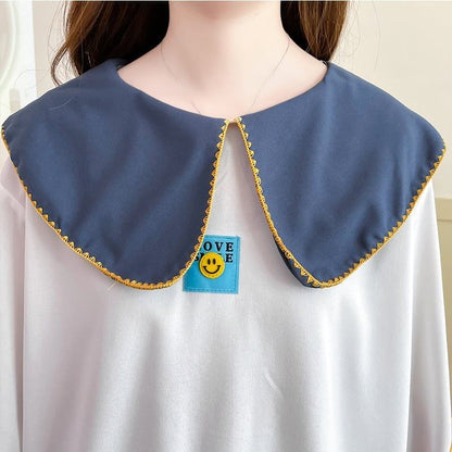 好感度UP   ベビードールの襟に刺繍が施されたスウェットシャツF-5190