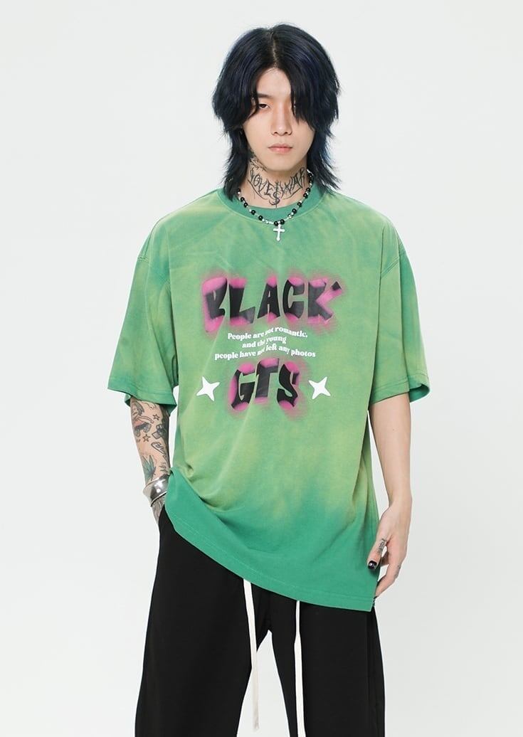 見逃し厳禁   ストリート系 アルファベット プリントTシャツ ＜F-2921＞