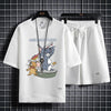 男女兼用 大人気 プリント Tシャツ & ショーツ セットアップ F-13331