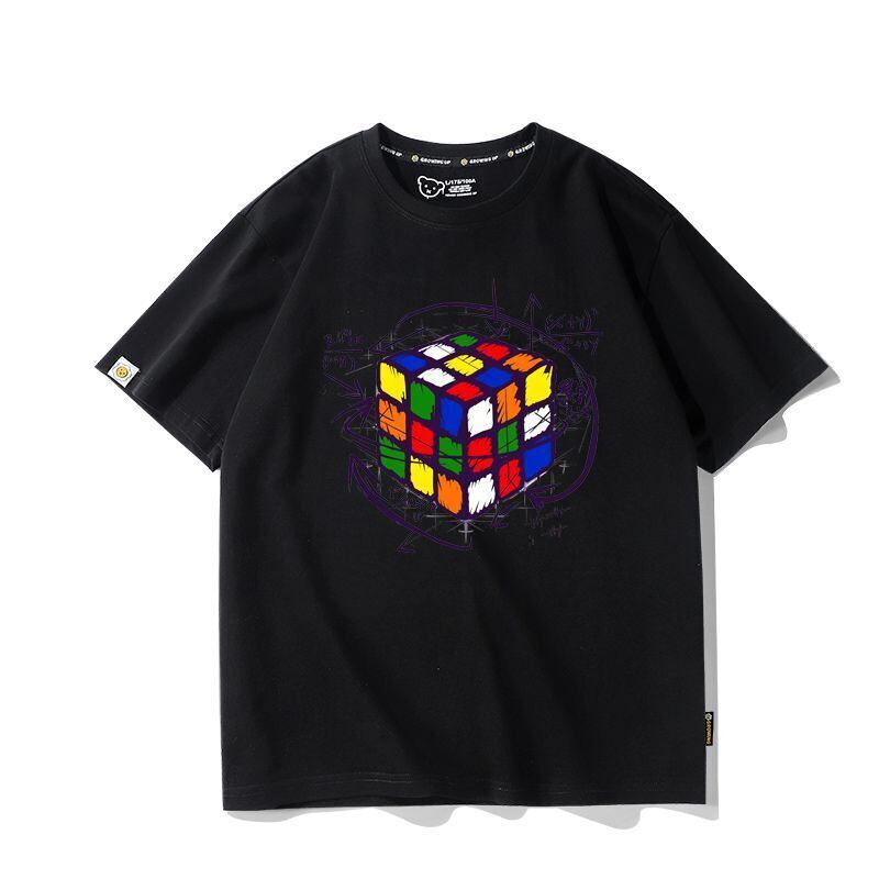 カジュアル プリント アバンギャルド 全7色 半袖 Tシャツ <F-11536>