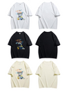 スタイルアップ カジュアル おしゃれ度高め プリント全5色 半袖Tシャツ<F-9437>