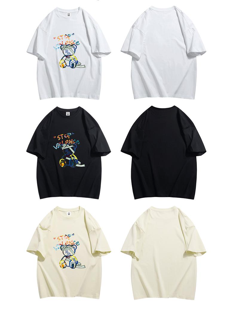 スタイルアップ カジュアル おしゃれ度高め プリント全5色 半袖Tシャツ<F-9437>
