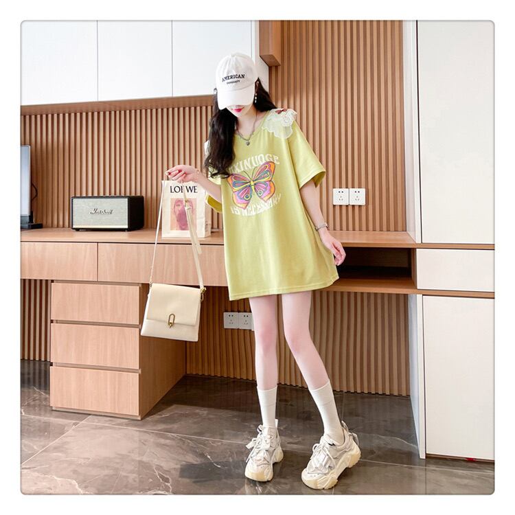 話題沸騰中 プリント ロゴ ゆったり 3色半袖Tシャツ＜F-8316＞