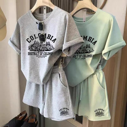 カジュアル 半袖 全４色 Tシャツ ショートパンツ セットアップ ＜F-11598＞