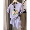 大活躍 カジュアル 夏に嬉しい機能付き 半袖Ｔシャツⅹパンツセット全4色<F-9147>